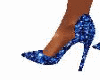Blue Glitter Heel