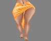 !R! Orange Silk Skirt