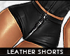 - leather mini shorts -