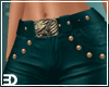 Teal Leather Pants