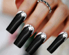 Diamonds Black Nails