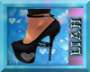 Heart Sparkle Black Heel