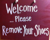 shoes off sign