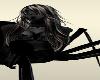 SPIDER HALLOWEEN COstumes Black Body ZOMBIE Walking BLUE EYES