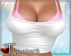 White/Hawt Pink Top