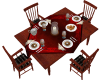 Red Wood Dine Set