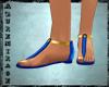 ^AZ^Gold/Blue Sandals