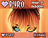 *W* PYRO F Hair addon 2