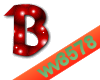 The letter B (Red)