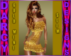 Gold Mini Dress Slim