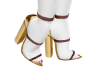 Brown Heels Gold