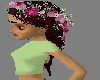floral dark red hair