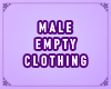Male Empty Clothing