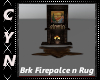 Brick Fireplace n Rug