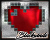 Pixel Red Heart Art