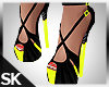 SK| Black & Yellow Heels