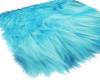 light blue fur rug