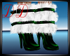 White Fur Boots Green V2