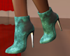 S4E Teal Suede Booties