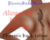 Phoenix back tattoo
