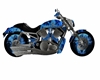 Blue Skull Motorcycle