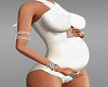 Pregnant White Bikini