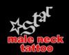 Star male neck tattoo