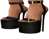 Black Heart Lace Heels