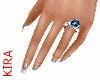 *k*Blue Diamond Wed Ring