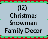 Snowman Family Snow Deco