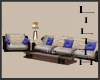 Ivory and Blue Sofa Set
