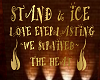 stand and ice wall sign 