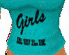 GIRLS RULE Teal Top
