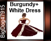 [BD] Burgundy+White Dres