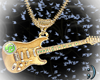 Gold E .Guitar Necklace
