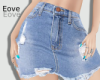 E|short jean skirt