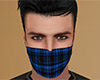 Blue Face Mask Plaid (M)