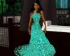 CA Teal Crystal Gown