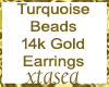 Turquoise beads n 14k
