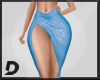 [D]Blue Long Split Skirt