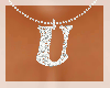 [DF] U silver necklace