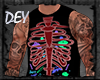 Tee Shirt Skeleton Red