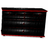 black and red dresser