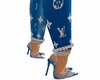 L.V Bow Heels Blue