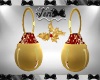 Red Gold Xmas Earrings