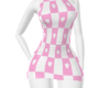 Heart Pink Checker Dress