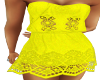 Yellow Sexy Mini Dress