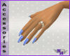 (1NA) Blue  Nails