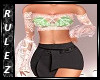 Green White Lace Top