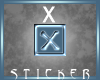 Letter X-2 Sticker *me*